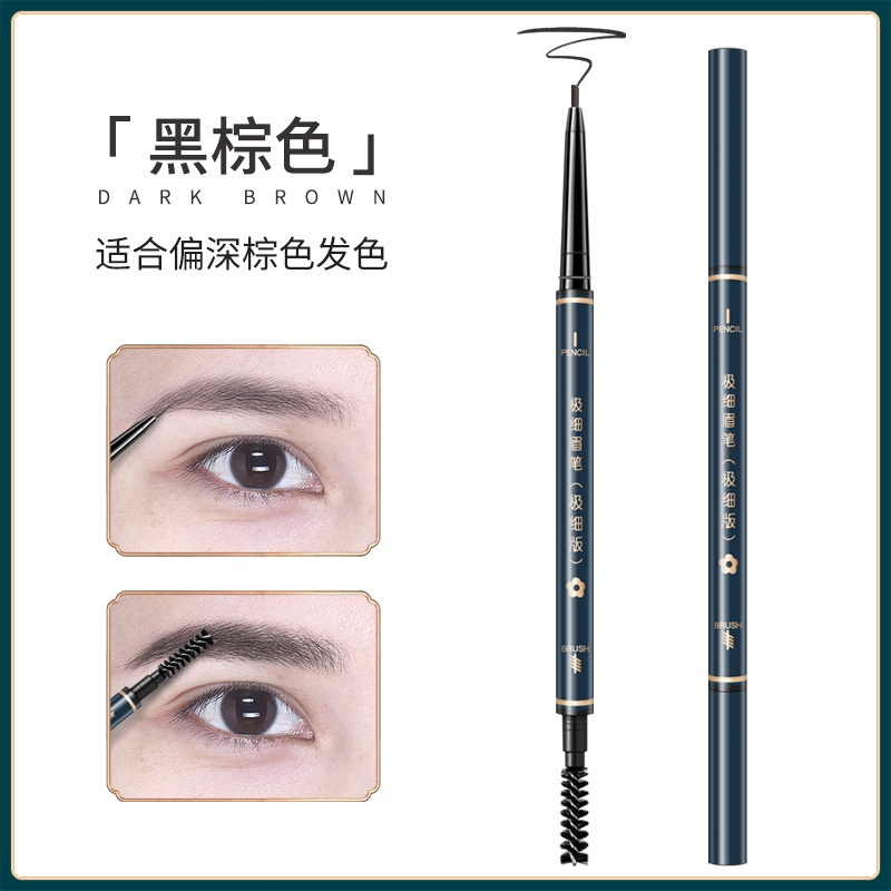 (M03)Chì Kẻ Mày 2 đầu vỏ xanh kháng nước siêu mảnh, kẻ mày chính hãng nội địa trung