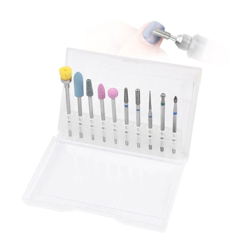 Set 10 Đầu Mài Móng Tay Bằng Hợp Kim Chất Lượng Cao