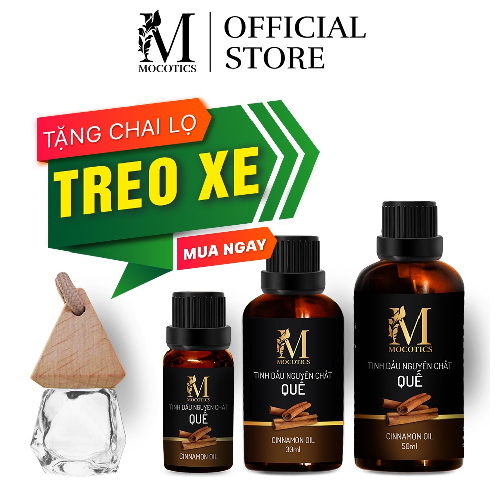 Tinh Dầu Vỏ Quế Mocotics - Cinnamon Essential Oil | 100% Thiên Nhiên Nguyên Chất | Xông Thơm Phòng | Có QUATEST 3