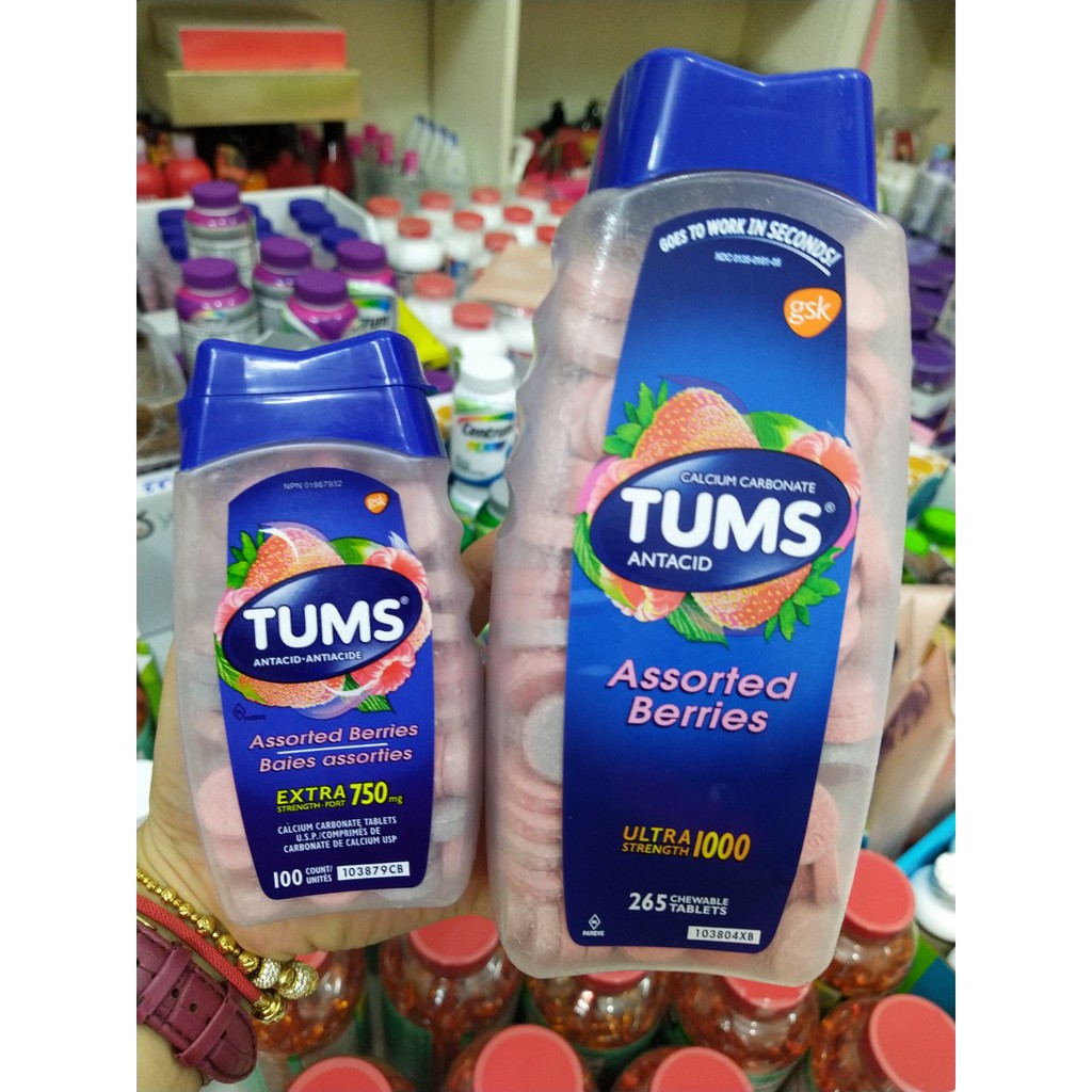 Tums antacid 265 viên kẹo nhai tiêu hoá