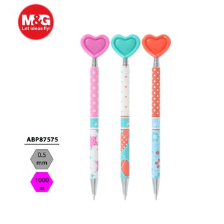 3 cây bút bi hình trái tim ABP87575 nét viết 0.5mm món quà từ trái tim chân thành