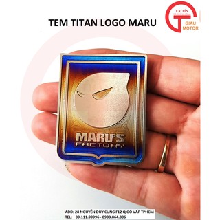 TEM TITAN LOGO MARU DÁN TRANG TRÍ XE