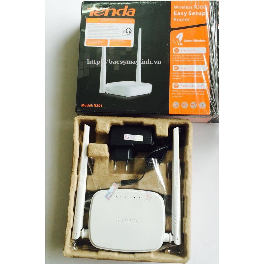 Bộ phát wifi Tenda N301 2 Râu Chuẩn N300Mbps, Tenda F9 Xuyên Tường Khỏe Chuẩn N600Mbps - Hàng Chính Hãng | BigBuy360 - bigbuy360.vn