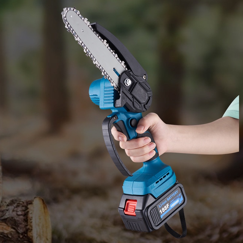 Máy cưa gỗ cầm tay , Cưa xích- size 6 inch công suất lớn dùng pin sạc điện.