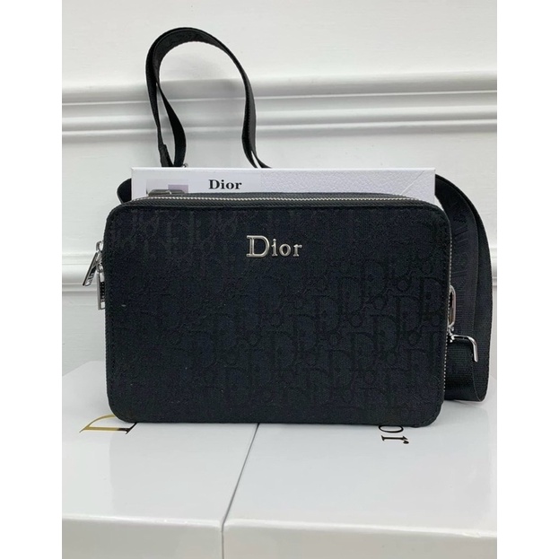 TÚI ĐEO CHÉO NAM NỮ UNISEX DIOR ĐEN CÁ TÍNH SIZE 22 SMANO BAGS