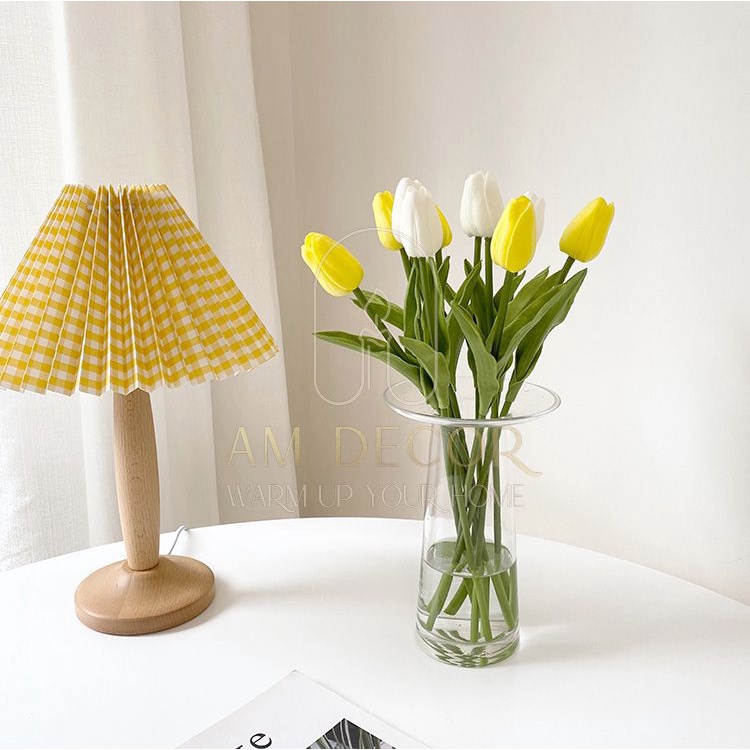 Hoa tulip giả nhiều màu phụ kiện chụp ảnh decor trang trí phòng khách đáng yêu - AM Decor