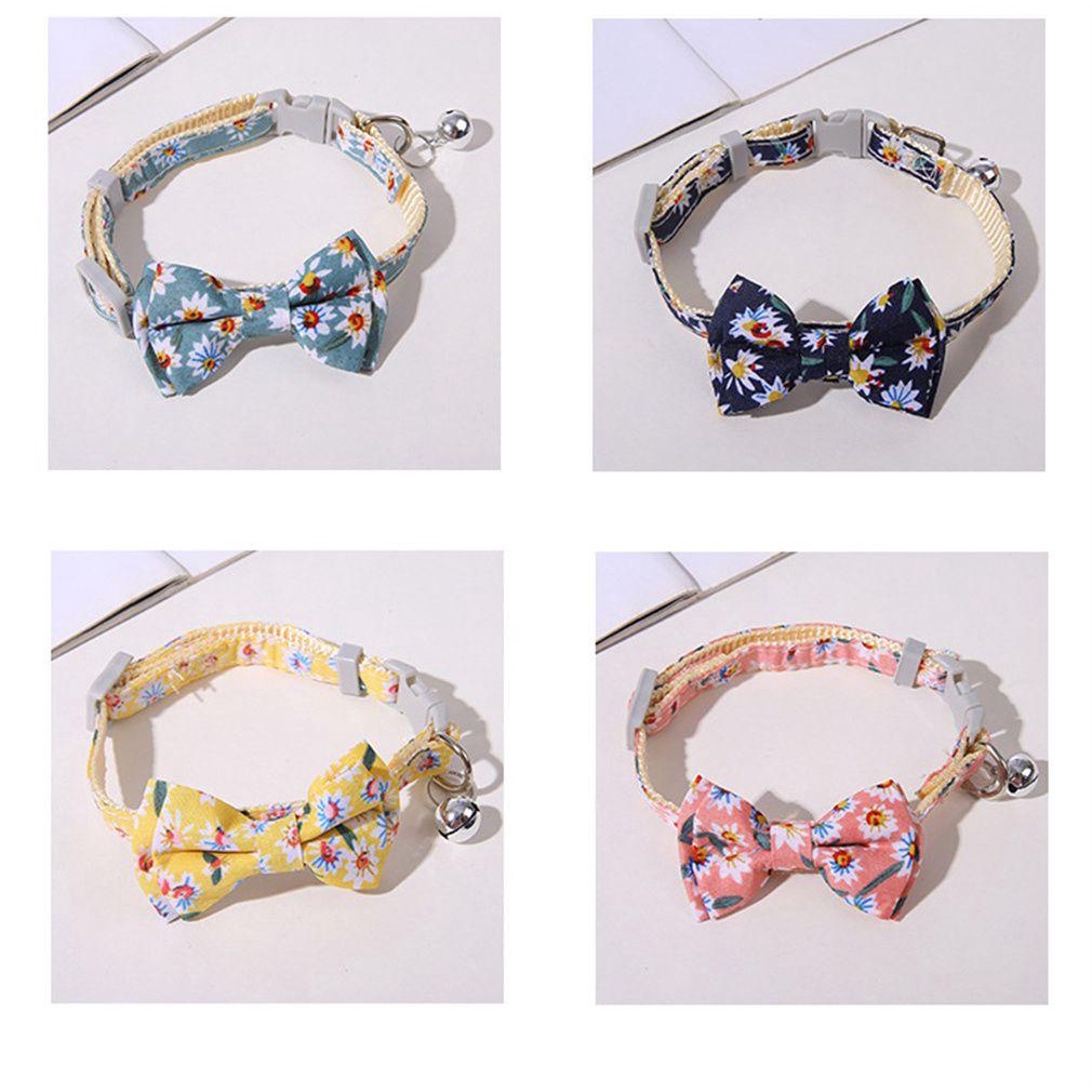 LEISURE Vòng Cổ Thú Cưng Gắn Chuông Nhiều Màu Dễ Thương Không Độc Hại