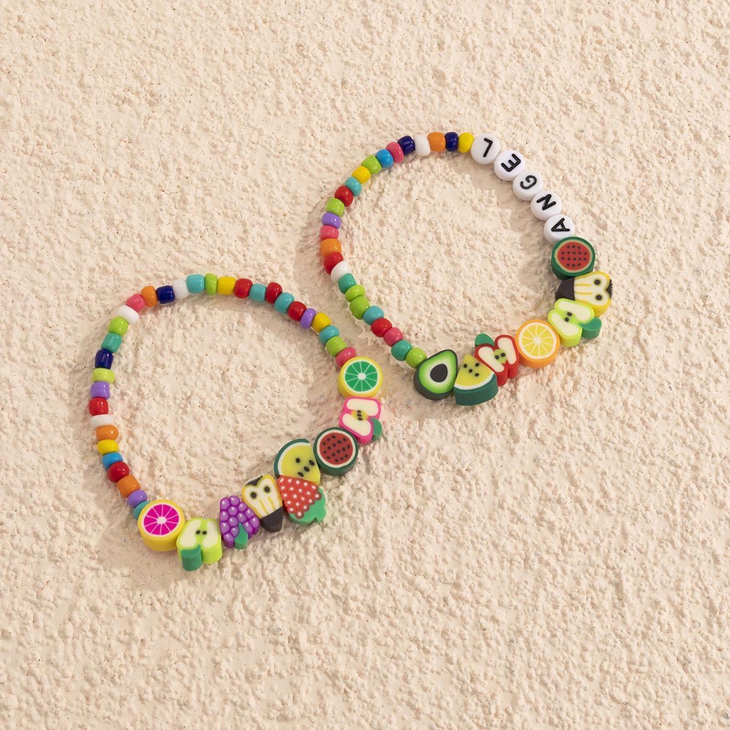 EXPEN Bộ Vòng Tay Hạt Đất Sét Nhiều Màu Thời Trang Cho Nữ