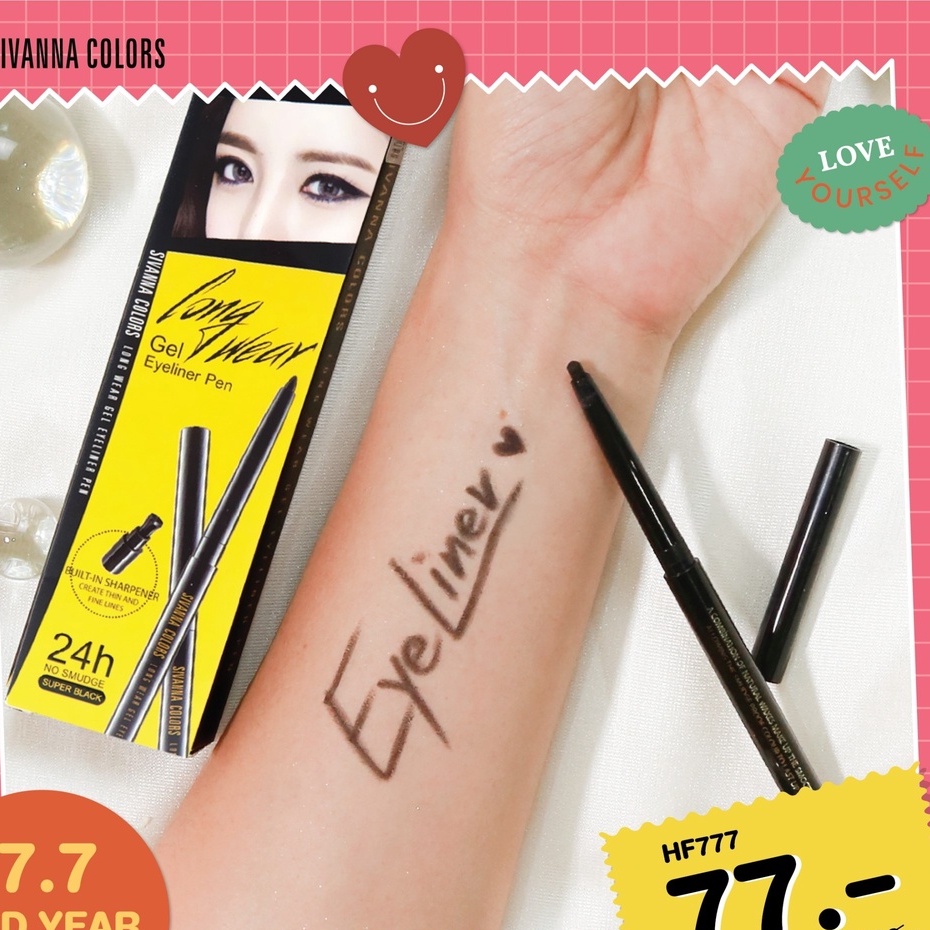 Chì Kẻ Mắt Sivanna Colors Long Wear Gel Eyeliner Pen HF777