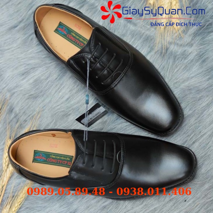 Giày tây lười tăng chiều cao - Giày da nam công sở giúp phái mạnh tăng 7cm Mã 535A-CAO màu đen, đế PU chống mài mòn tốt
