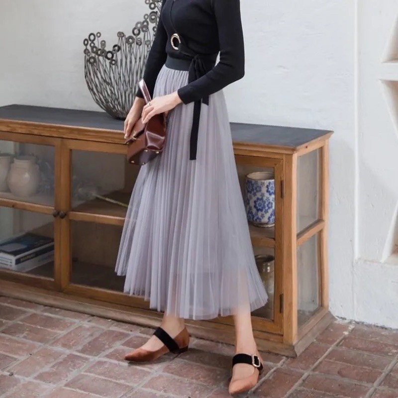 Chân váy ren xếp ly 3 lớp | BigBuy360 - bigbuy360.vn