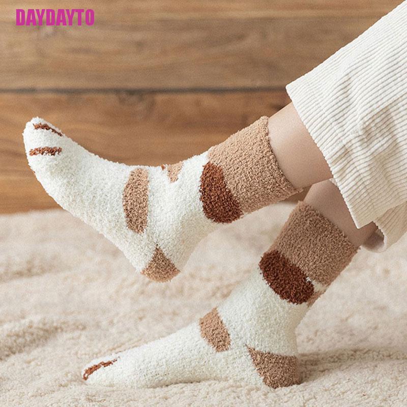 [DAYDAYTO] Vớ Cotton Pha Dày Giữ Ấm Thiết Kế Hình Chân Mèo Mới Lạ Cho Nữ