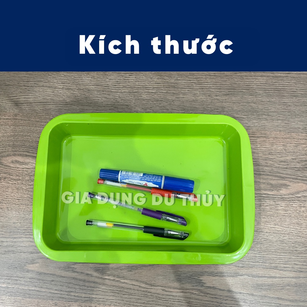 Khay nhựa đựng linh kiện, đựng cua giống hình chữ nhật màu xanh lá giá rẻ của gia dụng Du Thủy - KHAY CUA TÝ LIÊN