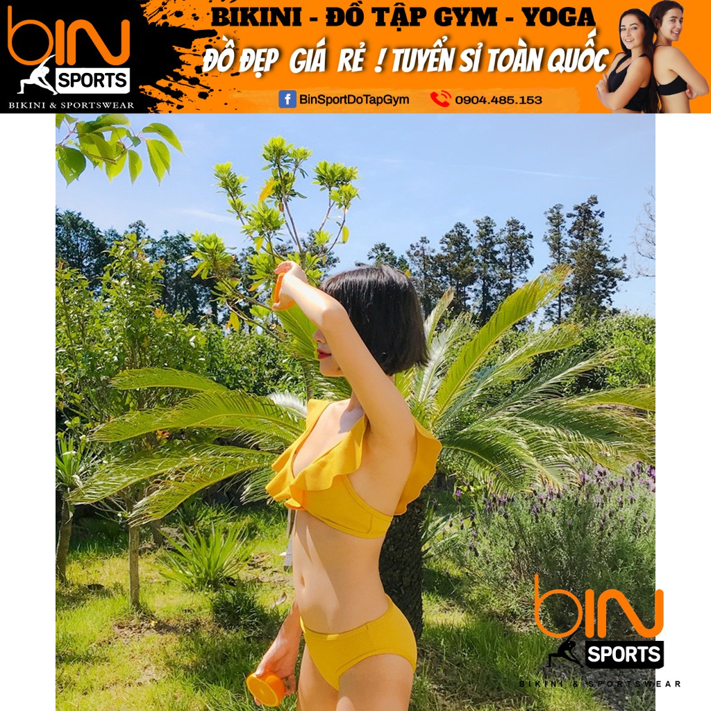 Bộ Bikini 2 Mảnh Màu Vàng Siêu Hot, Hàng Nhập,BHN002 | BigBuy360 - bigbuy360.vn