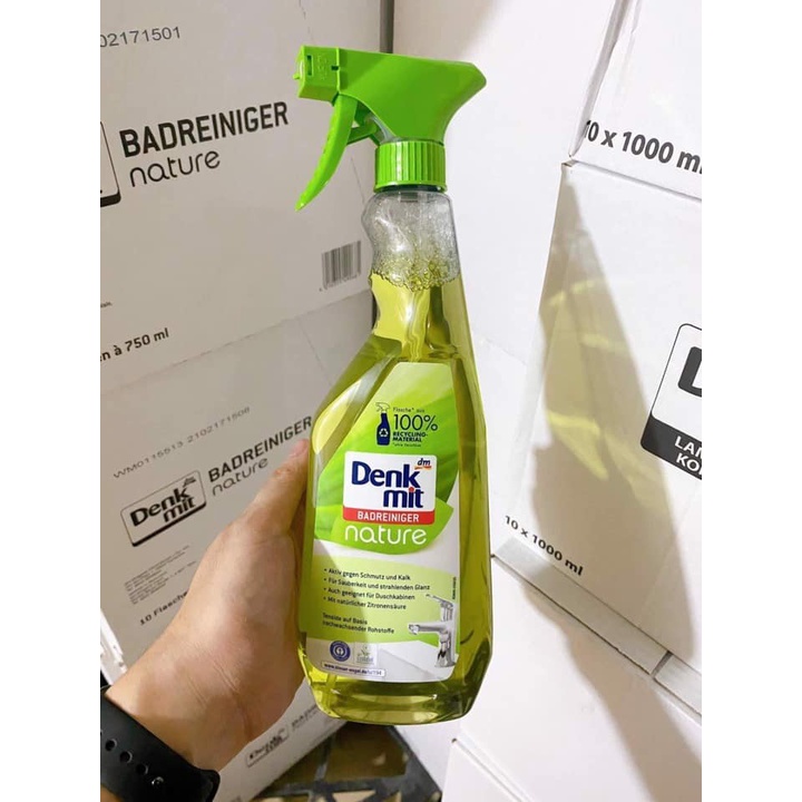 Dung dịch tẩy rửa nhà tắm Denkmit Badreiniger Nature 750ml - Shop Dalavii