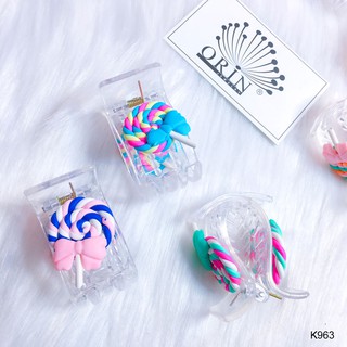 ( DẺO KO GÃY) kẹp tóc, kẹp càng cua 5 răng dẻo ko gãy kẹo ngọt Orin K963