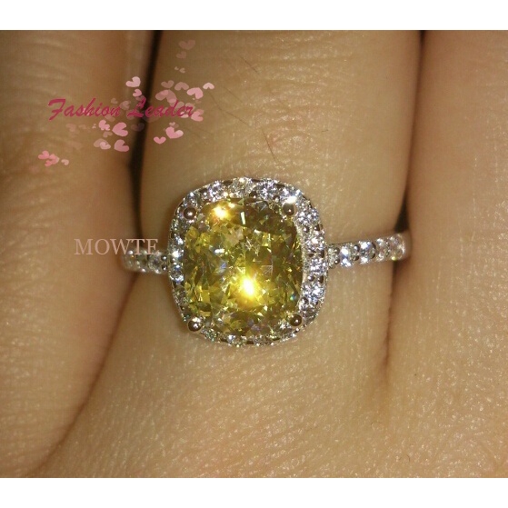silver Mowte Women's Fashion 1.01ct diamond ring 925 sterling silver CZ engagement ring