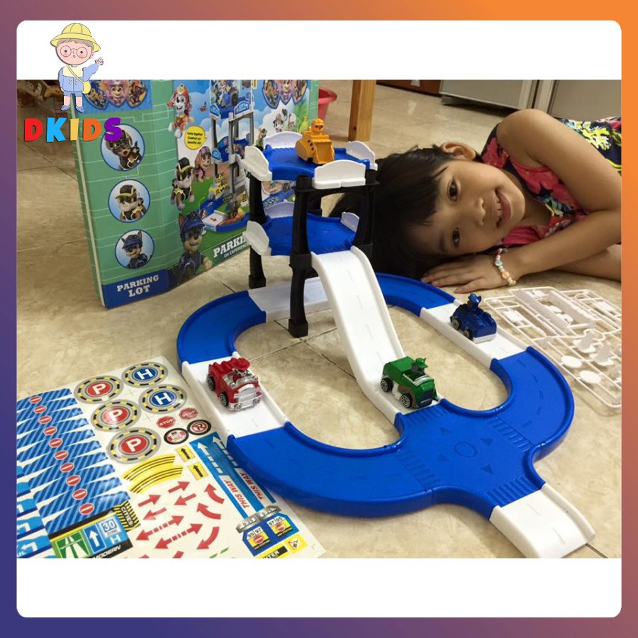 Đồ Chơi Mô Hình Cầu trượt Biệt Đội 4 Chú Chó Cứu Hộ Cho Bé, PARKING LOT