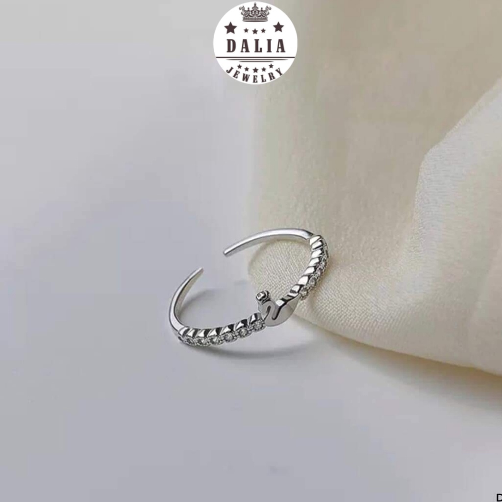 Nhẫn bạc nữ chuẩn bạc 925 thật DaLiA Jewelry nhẫn hở hình con vịt con lon ton đáng yêu