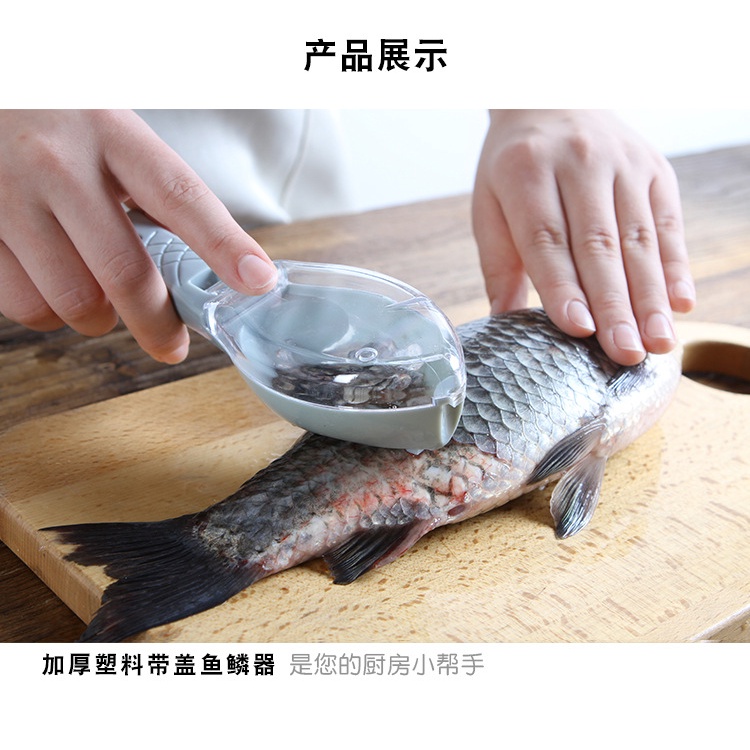 Đánh Vảy Cá Tiện Dụng Chống Vảy Bắn Tung Tóe Khắp NơiSHOPEMTRANG07Dụng Cụ Đánh Vảy Cá Thông Minh Tự Gom Vảy Cá