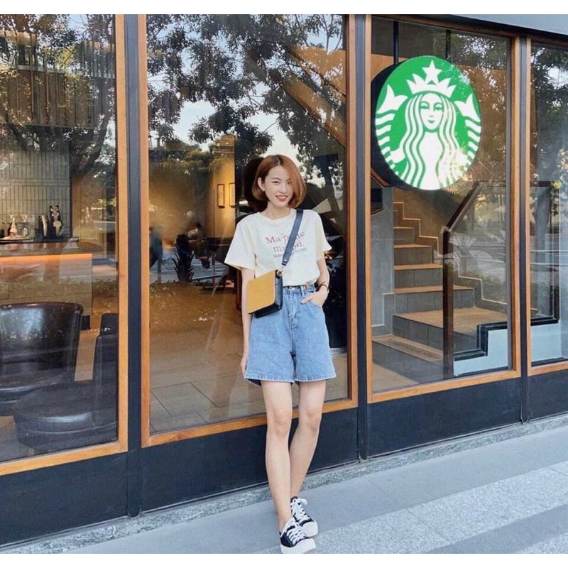 Quần sooc bò ullazang