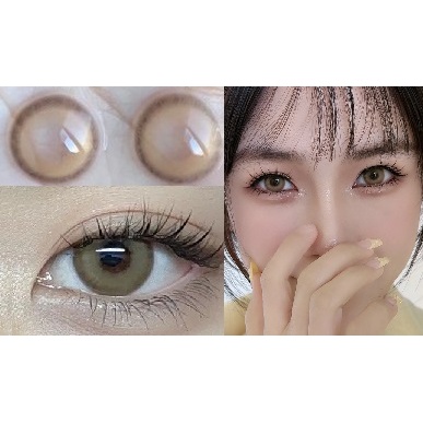 (22.25 Miếng Kính Áp Tròng QMQTUO Series VI-II 14.00mm (Đồng chí 0-8.00) Sử Dụng Hàng Năm Màu Nâu