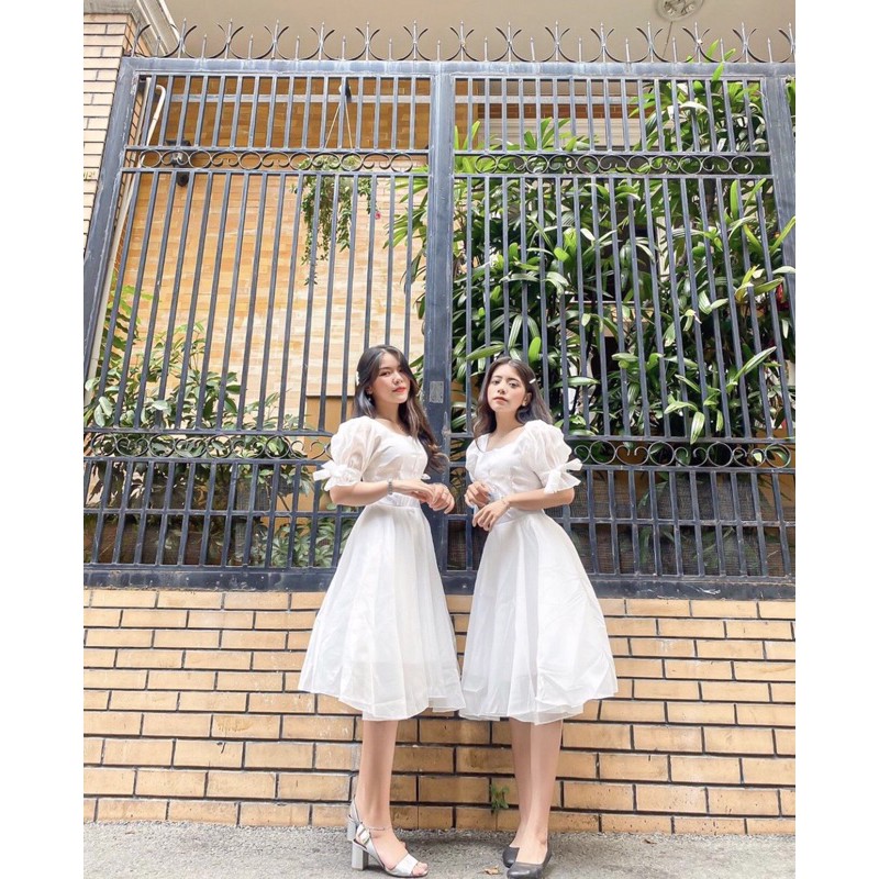 Đầm dự tiệc Blapink thiết kế cổ vuông tay nơ- KIKA DRESS T187