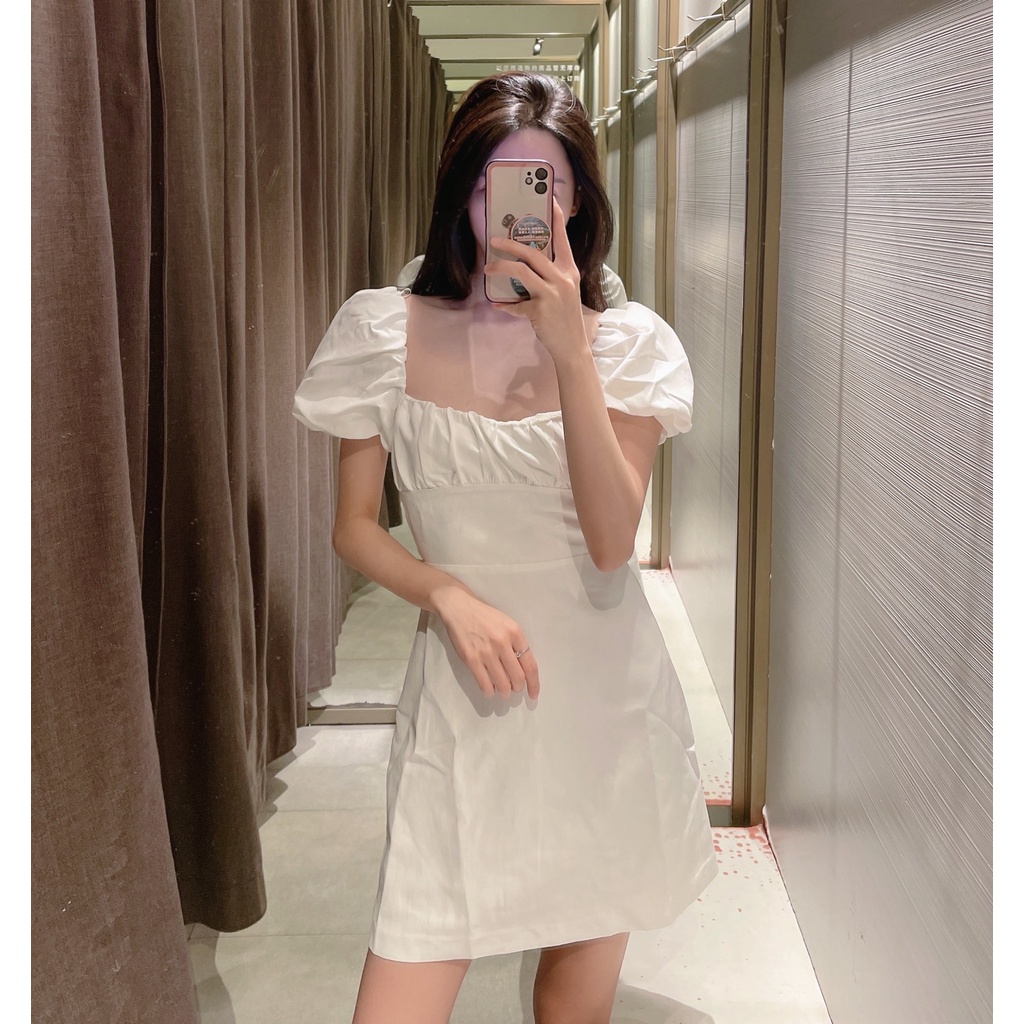 Đầm Zara Cổ Vuông Tay Phồng Thời Trang Mùa Hè Quyến Rũ Cho Nữ2887325