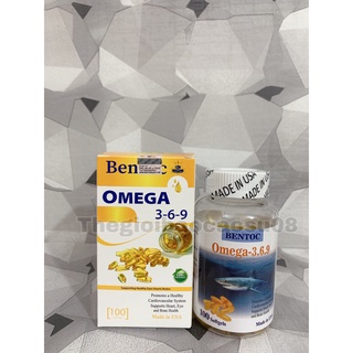 Viên uống omega 3-6-9 bentoc lọ 100 viên tốt cho mắt, tim mạch, trí não và chống lão hóa