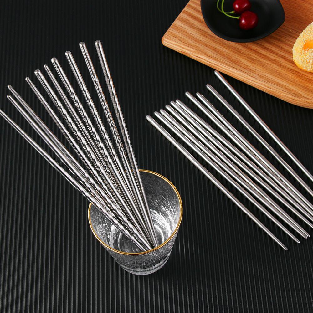 Bộ 3 Đôi Đũa Chống Trượt Bằng Thép Không Gỉ