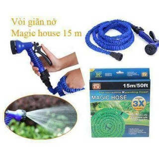 Vòi xịt giãn nở thông minh 15m thiết kế ống dẫn nước bằng cao su kết hợp vải siêu bền co giãn tốt, chống rò gỉ nước