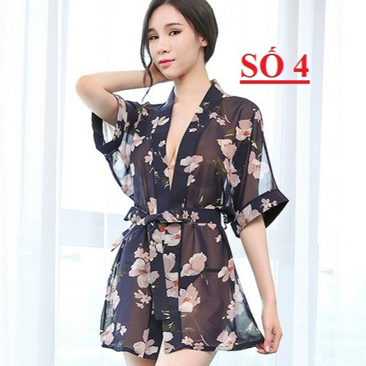 [Freesize 40-60kg] Áo choàng ngủ sexy chiffon hoa sale giá rẻ - VN100094 | BigBuy360 - bigbuy360.vn