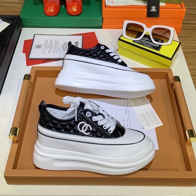 Giày Thể Thao Nâng Đế, Giày Tăng Chiều Cao Sneaker Nữ Dáng Đẹp Năng Động Đế Cao Su Non Đúc Nguyên Form Bao Bền, Đẹp, Nhẹ