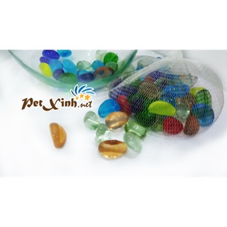 Sỏi màu thuỷ tinh cho hồ cá
