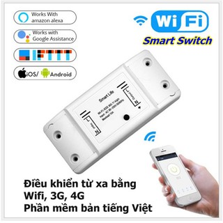 Công tắc Wifi Smart Life - Bản Tiếng Việt điều khiển qua wifi, 3G,4G-10A 250VAC - 1000W