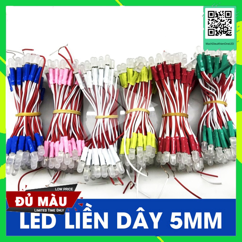 LED Liền Dây 5mm - Đủ Màu - 5V DC