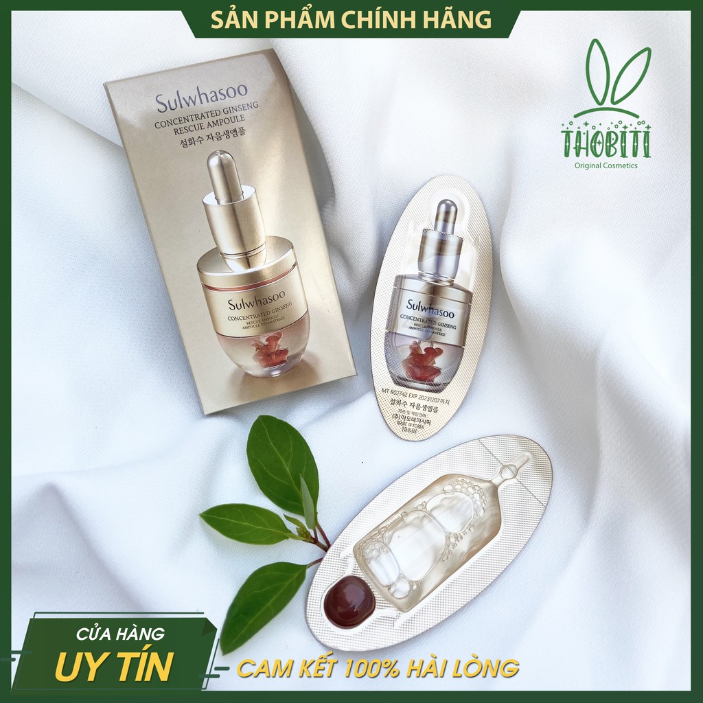 [Sample 3.5g - NEW 2021] Tinh Chất Giải Cứu Làn Da với NHÂN SÂM CÔ ĐẶC SULWHASOO Concentrated Ginseng Rescue Ampoule