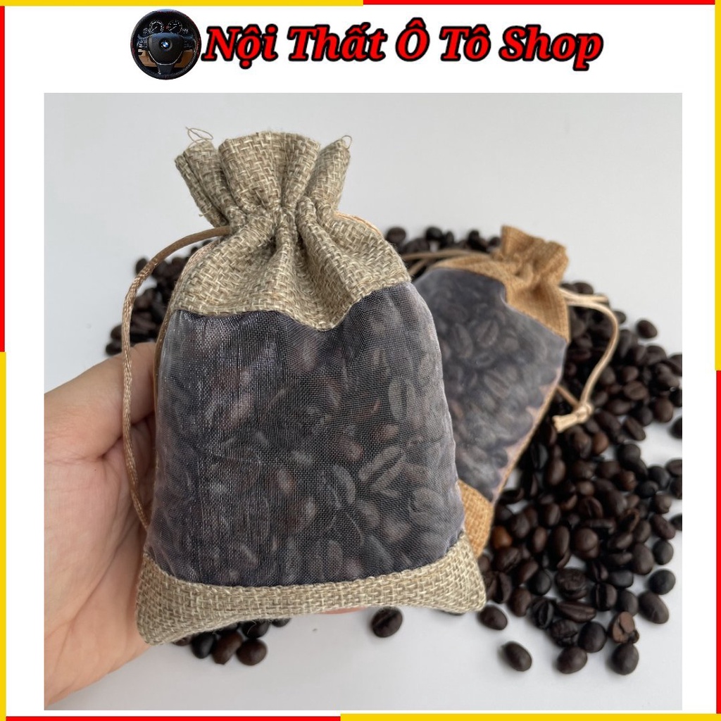 Túi Thơm Cà Phê Khử Mùi Treo Ô Tô - Xe Hơi - Phòng Ngủ - Tủ Quần Áo 100% Hạt Nguyên Chất | Nội Thất Ô Tô Shop