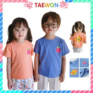 Áo cộc cho bé trai bé gái cotton xuất dư Hàn Quốc từ 1 đến 5 tuổi Taewon Kids AT022