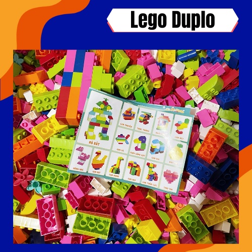1kg Đồ Chơi Xếp Hình Lắp Ráp Cho Bé, Lego gạch xếp hình theo cân, đồ chơi xếp hình bán cân gạch tương thích Lego Duplo