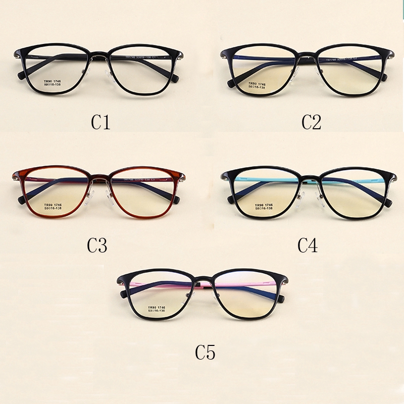 Fashion Tr90 Ultra Light Eyewear Men's Casual Full Frame Frame Female Students Glasses