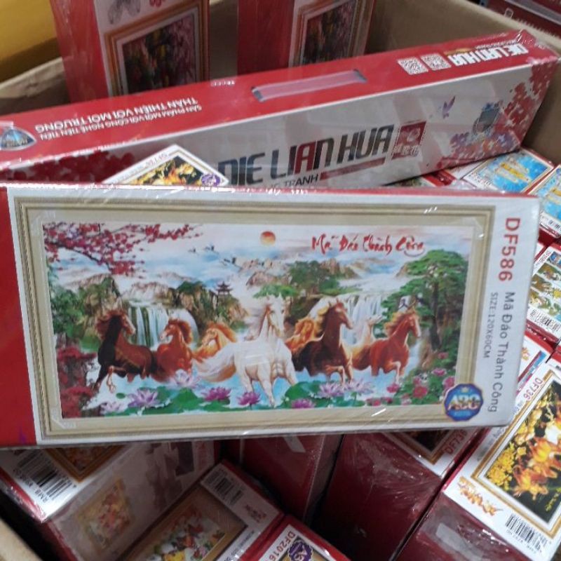 Tranh đính đá mã đáo thành công df586 120 x 60