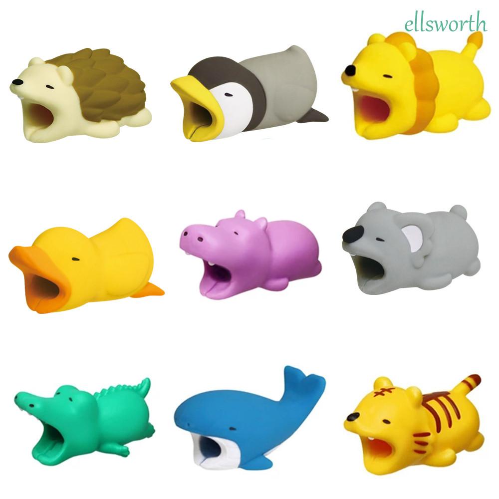 Phụ kiện bảo vệ dây cáp sạc/ tai nghe/ cáp usb hình động vật hoạt hình đáng yêu tiện dụng