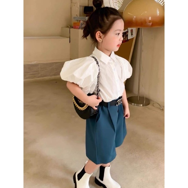 Set quần áo kèm thắt lưng xin xắn cho bé