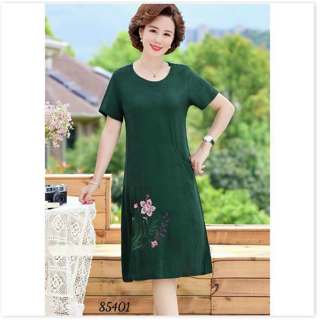 ĐẦM THÊU HOA,HỌA TIẾT TRƠN NHƯNG KHÔNG KẾM PHẦN SANG TRỌNG MẪU MỚI NHẤT HIỆN NAY