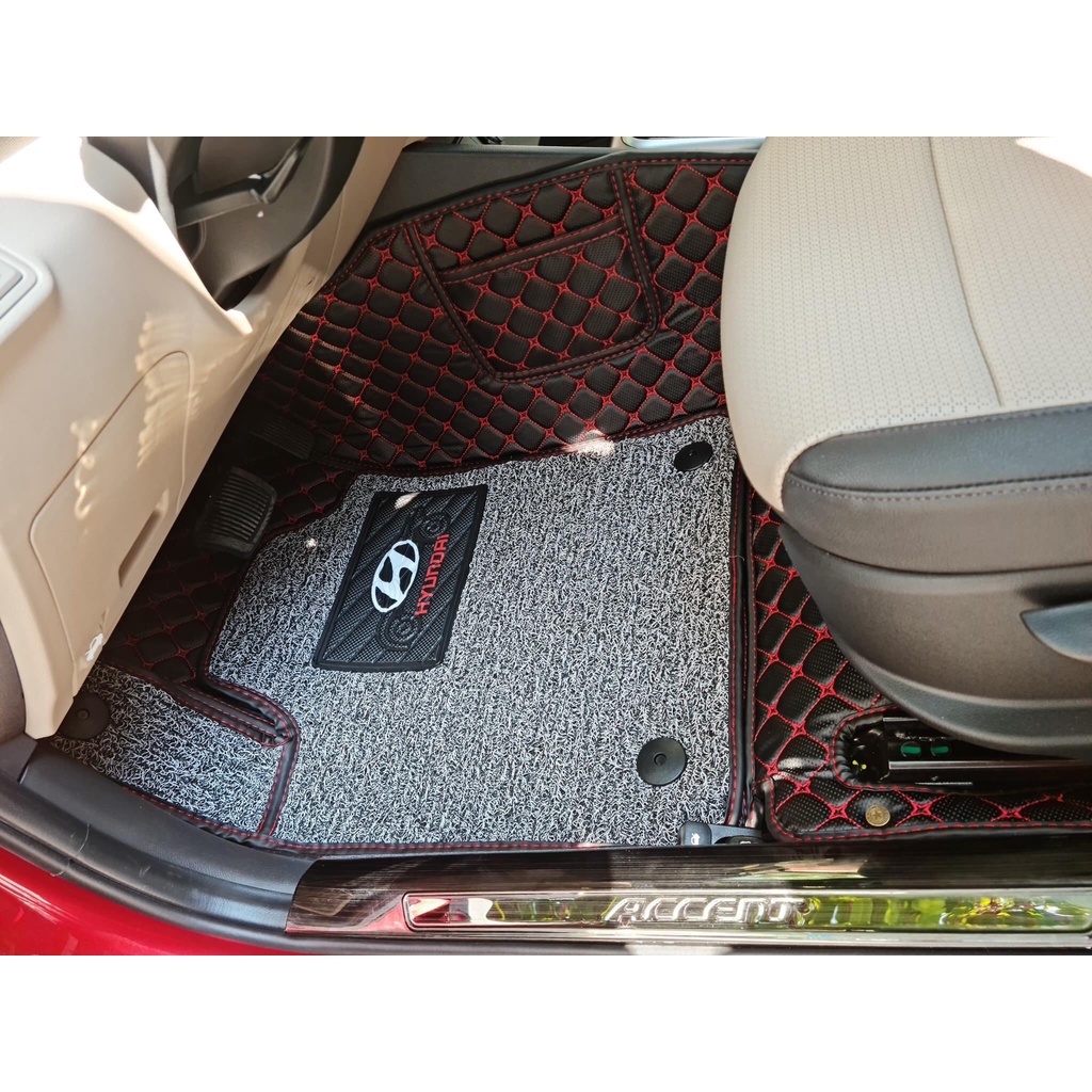 Thảm lót sàn ô tô 5d 6d cho Hyundai Accent 2018-2021 không mùi chống thấm nước