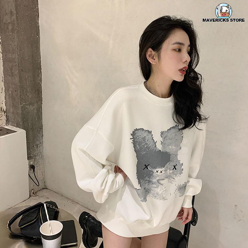 Áo tay dài cổ tròn thời trang mùa thu cho nữ