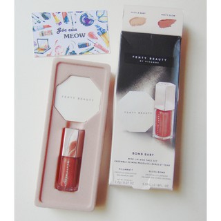 Tách set son bóng và highlight mini FENTY BEAUTY Bomb Baby Mini Lip and Face Set