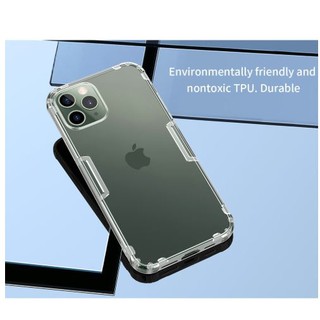 Ốp lưng iPhone 12 Pro / iPhone 12 Pro Max chính hãng Nillkin Nature silicon dẻo trong suốt chống sốc