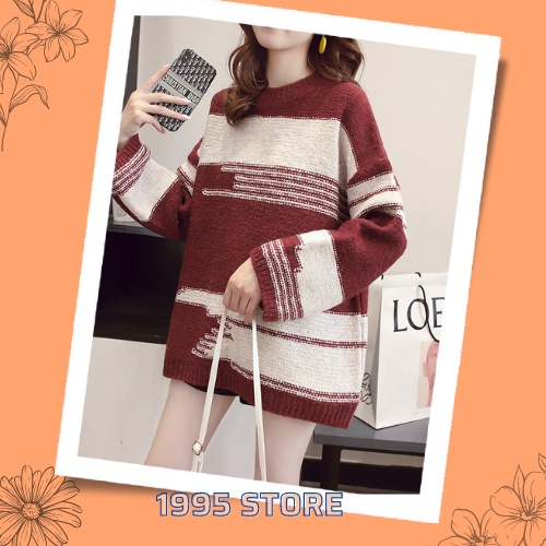 Áo len nữ_Sweater form rộng_Phong cách Hàn Quốc